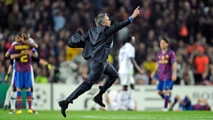 Inter Milan's Portuguese  coach Jose Mou
